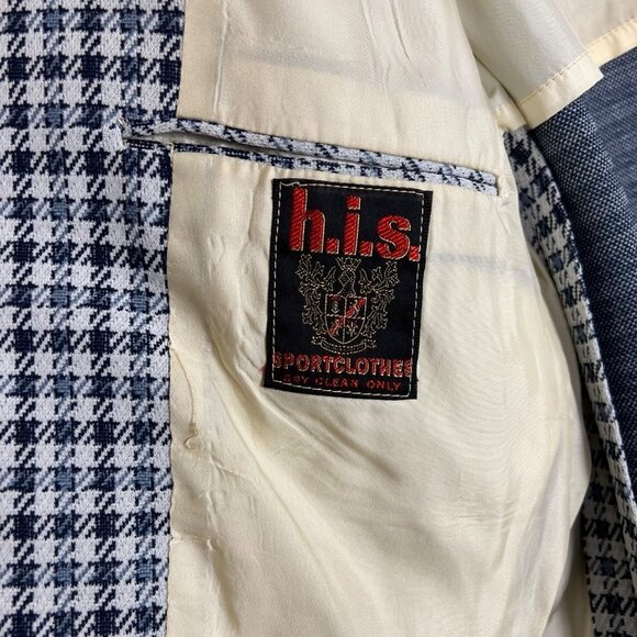 VINTAGE h.i.s. Sportswear Jacket Coat Pockets Button women Large - Picture 10 of 10